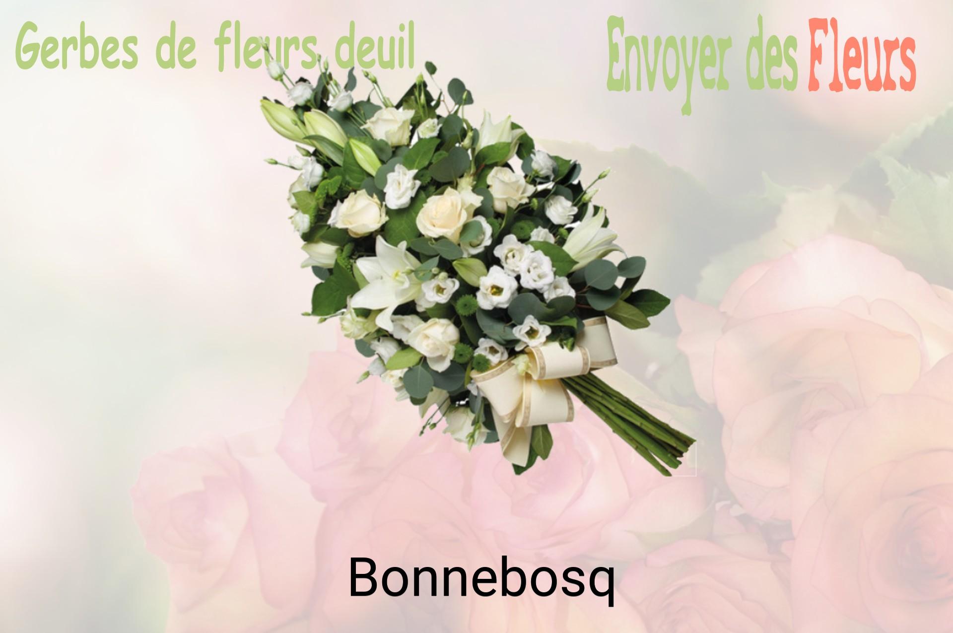 Gerbe de fleurs de deuil livrée à Bonnebosq